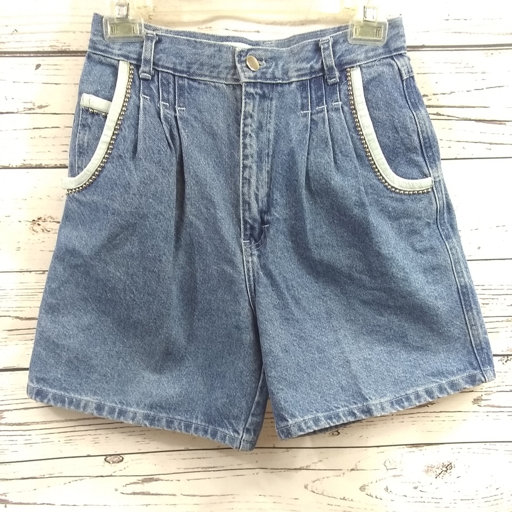 Vtg David David High Rise Mom Shorts 6